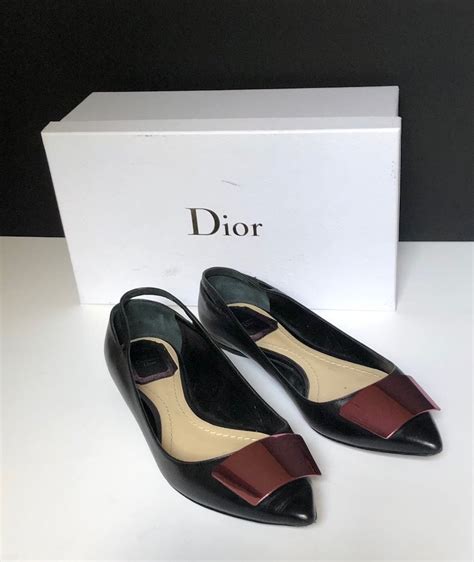 dior flats black